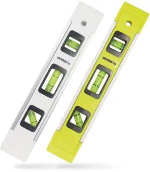 2 Pack Torpedo Level 9-INCH Level with 45°/90°/180° Bubbles, Small Measuring Tool 2 Pack Torpedo Level 9-INCH Level with 45°/90°/180° Bubbles, Small Measuring Tool