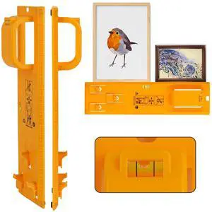 Picture Hanging Tool with Level, Picture Hanging Kit with Position Nail, Photo Frame Hanging Tool for Easy Marking Position, Perfect Wall Picture Hanger for Frame, Art, Painting, Photo, Poster Picture Hanging Tool with Level, Picture Hanging Kit with Position Nail, Photo Frame Hanging Tool for Easy Marking Position, Perfect Wall Picture Hanger for Frame, Art, Painting, Photo, Poster