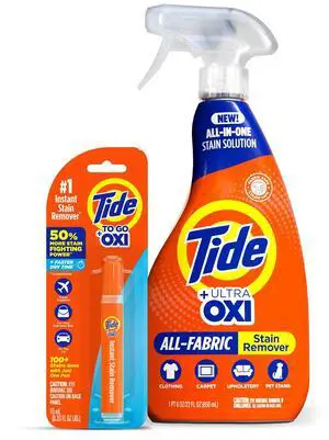 Tide Rescue Laundry Stain Remover Spray with Oxi + Travel Size Tide To Go Pen, Spot Remover for Clothes, Fabric, Upholstery, Carpet, Grease & More Tough Stains- 22 Fl Oz + 1 Stain Pen Tide Rescue Laundry Stain Remover Spray with Oxi + Travel Size Tide To Go Pen, Spot Remover for Clothes, Fabric, Upholstery, Carpet, Grease & More Tough Stains- 22 Fl Oz + 1 Stain Pen