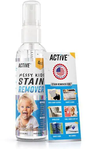 Messy Kids Stain Remover Spray - Laundry Spot Cleaner, Natural Stain Treater Spray for Baby Clothes Fabric, Toddler Clothing, Rescue Mess Removal for Food, Oil Stains, Great for Travel - 4 oz Messy Kids Stain Remover Spray - Laundry Spot Cleaner, Natural Stain Treater Spray for Baby Clothes Fabric, Toddler Clothing, Rescue Mess Removal for Food, Oil Stains, Great for Travel - 4 oz
