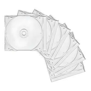 6 PCS Standard Single Clear CD Jewel Case, 10 mm Slim Plastic Disc Storage Case with Assembled Tray, Square-Shaped Single Disc Capacity CD Cover DVD Protection Replacement (Transparent) 6 PCS Standard Single Clear CD Jewel Case, 10 mm Slim Plastic Disc Storage Case with Assembled Tray, Square-Shaped Single Disc Capacity CD Cover DVD Protection Replacement (Transparent)