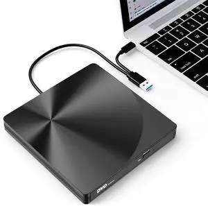 External CD DVD Drive USB 3.0 Type-C Portable Burner for Laptop Mac External CD DVD Drive USB 3.0 Type-C Portable Burner for Laptop Mac