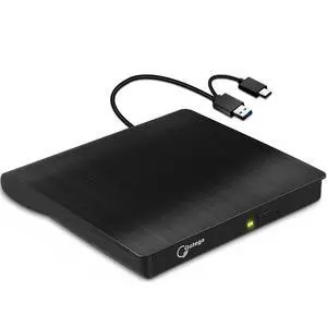 External CD/DVD Drive for Laptop, Portable CD DVD Player, USB 3.0 C, Black External CD/DVD Drive for Laptop, Portable CD DVD Player, USB 3.0 C, Black