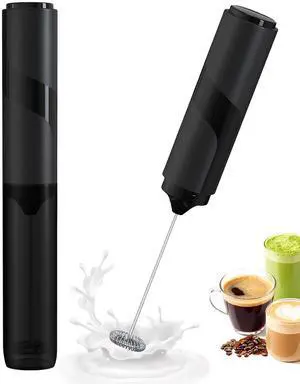 Electric Milk Frother Handheld Foam Maker, Black Electric Milk Frother Handheld Foam Maker, Black