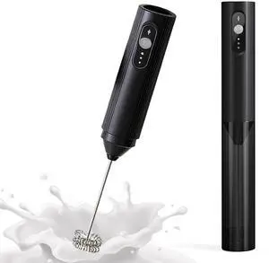 3-Speed Rechargeable Milk Frother Handheld with Cover 3-Speed Rechargeable Milk Frother Handheld with Cover