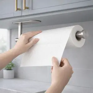 Paper Towel Holder, Self Adhesive or Screw Mounting Mount, SUS304 Stainless Steel Paper Towel Holder Under Cabinet for Kitchen, Countertop, Cabinet, Bathroom Paper Towel Holder, Self Adhesive or Screw Mounting Mount, SUS304 Stainless Steel Paper Towel Holder Under Cabinet for Kitchen, Countertop, Cabinet, Bathroom