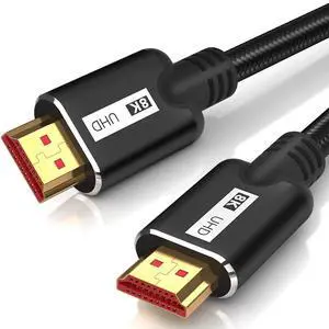 8K HDMI Cable 2.1 3.3FT, Ultra High Speed 48Gbps HDMI Cable Braided Cord, Supports 8K@60Hz4K@120Hz, 4K@144Hz, HDR 10, eARC Compatible with Dolby PS5 Monitor HDTV 8K HDMI Cable 2.1 3.3FT, Ultra High Speed 48Gbps HDMI Cable Braided Cord, Supports 8K@60Hz4K@120Hz, 4K@144Hz, HDR 10, eARC Compatible with Dolby PS5 Monitor HDTV