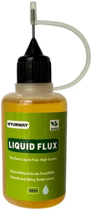 Liquid Soldering Flux for Electronics, No Clean Rosin Flux, Dropper Squeeze Bottle, 30 mL/1.05 Oz Liquid Soldering Flux for Electronics, No Clean Rosin Flux, Dropper Squeeze Bottle, 30 mL/1.05 Oz