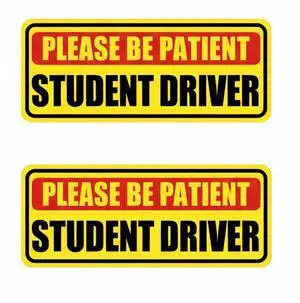 2 Pack Non-Magnetic Removable Vinyl Student Driver Sticker 2 Pack Non-Magnetic Removable Vinyl Student Driver Sticker