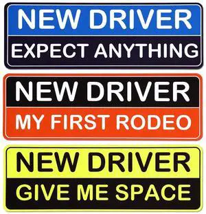 3 Pcs New Driver Magnets, Magnetic New Driver Stickers for Car, Reflective Student Driver Magnet for Bumper, Removable Magnet Car Safety Sign for Novice Rookie Driver 3 Pcs New Driver Magnets, Magnetic New Driver Stickers for Car, Reflective Student Driver Magnet for Bumper, Removable Magnet Car Safety Sign for Novice Rookie Driver