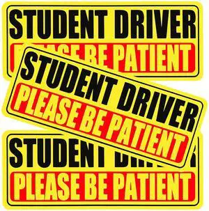 Student Driver Magnet for Car, 3 Pack Please Be Patient New Student Driver Sticker Safety Warning Reflective Signs, Reusable Magnetic Reflective Rookie Drivers Bumper Sticker Student Driver Magnet for Car, 3 Pack Please Be Patient New Student Driver Sticker Safety Warning Reflective Signs, Reusable Magnetic Reflective Rookie Drivers Bumper Sticker