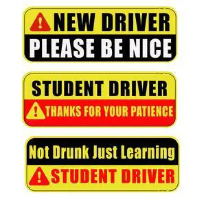 Large Student Driver Magnet for Car,3 PCS New Driver Magnet Sticker Sign Large Student Driver Magnet for Car,3 PCS New Driver Magnet Sticker Sign