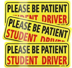 3pcs Student Driver Magnet for Car, Please Be Patient Student Driver, New Drivers Sticker Safety Warning, Magnetic Reflective Rookie Driver Bumper Sticker (Black&Red) 3pcs Student Driver Magnet for Car, Please Be Patient Student Driver, New Drivers Sticker Safety Warning, Magnetic Reflective Rookie Driver Bumper Sticker (Black&Red)