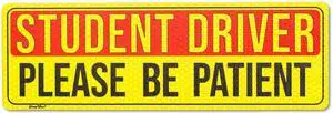 Student Driver Magnet for Car, 9.4" X 3.1" Bumper Magnetic Sticker for New Drivers that says, Student Driver Please Be Patient (Red) Student Driver Magnet for Car, 9.4" X 3.1" Bumper Magnetic Sticker for New Drivers that says, Student Driver Please Be Patient (Red)