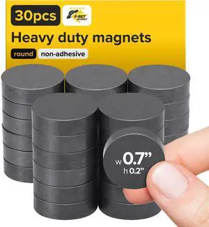 Strong Ceramic Round Magnets, 0.7x0.2 (18x5mm), 30 Pcs Strong Ceramic Round Magnets, 0.7x0.2 (18x5mm), 30 Pcs