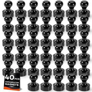 40 Pack Fridge Magnets, Small Strong Magnet, Black 40 Pack Fridge Magnets, Small Strong Magnet, Black