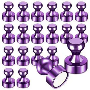 Fridge Magnets 20Pcs, Magnet for Refrigerator Whiteboard, Purple Fridge Magnets 20Pcs, Magnet for Refrigerator Whiteboard, Purple