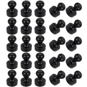 25 Pcs Magnetic Push Pins, Black Push Pin Magnet, Small Strong Fridge Magnets, Refrigerator Whiteboard Magnet for School Locker Office Must Have 25 Pcs Magnetic Push Pins, Black Push Pin Magnet, Small Strong Fridge Magnets, Refrigerator Whiteboard Magnet for School Locker Office Must Have