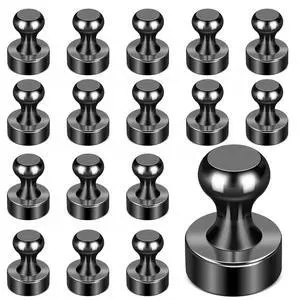 Fridge Magnets 18Pcs, Magnet for Refrigerator Whiteboard, Black Fridge Magnets 18Pcs, Magnet for Refrigerator Whiteboard, Black