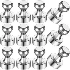 Fridge Magnets 12Pcs, Magnet for Refrigerator Whiteboard, Silver Fridge Magnets 12Pcs, Magnet for Refrigerator Whiteboard, Silver