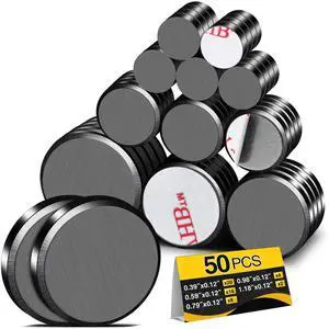 Small Magnets for Crafts with Adhesive Backing, 5 Size, 50Pcs Small Magnets for Crafts with Adhesive Backing, 5 Size, 50Pcs