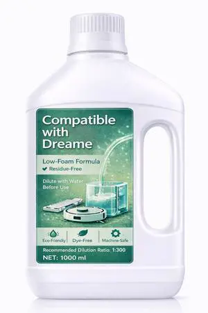 Floor Cleaning Solution, Compatible with Dreame Wet Dry Vacuum Cleaner, Low Foam Concentrated Floor Cleaner, Streak-Free Pet Safe for Hardwood Tile Laminate, 1000ml Floor Cleaning Solution, Compatible with Dreame Wet Dry Vacuum Cleaner, Low Foam Concentrated Floor Cleaner, Streak-Free Pet Safe for Hardwood Tile Laminate, 1000ml