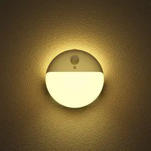 2 Pack Motion Sensor Night Light, Gold Yellow, 3 Lighting Modes, Stepless Dimming, Battery-Powered, Dimmable LED, Suitable for Bedroom, Bathroom, Stairs, Corridors, Closets 2 Pack Motion Sensor Night Light, Gold Yellow, 3 Lighting Modes, Stepless Dimming, Battery-Powered, Dimmable LED, Suitable for Bedroom, Bathroom, Stairs, Corridors, Closets