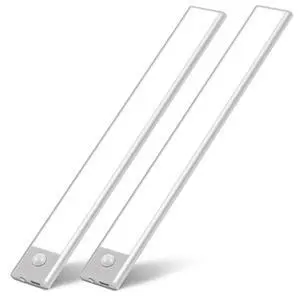 Wireless Under Cabinet Lights - 52 LED Closet Lights with Motion Sensor, USB-C Rechargeable, 1500mah Battery Operated, 2Pack Wireless Under Cabinet Lights - 52 LED Closet Lights with Motion Sensor, USB-C Rechargeable, 1500mah Battery Operated, 2Pack