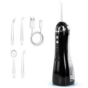 Water Dental Flosser Teeth Irrigator with 3 Modes Cordless Water Teeth Cleaner with 4 Replace Sprinkler Head IPX7 Waterproof Rechargeable Portable for Travel Home Braces Bridges Care Water Dental Flosser Teeth Irrigator with 3 Modes Cordless Water Teeth Cleaner with 4 Replace Sprinkler Head IPX7 Waterproof Rechargeable Portable for Travel Home Braces Bridges Care