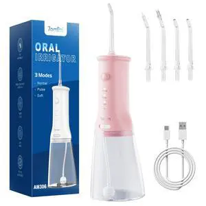 Cordless Water Flosser Oral Irrigator, IPX7 Waterproof,Pink Cordless Water Flosser Oral Irrigator, IPX7 Waterproof,Pink