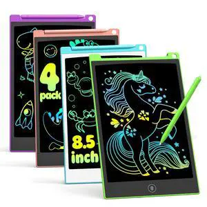 4 Pack LCD Writing Tablet, 8.5 Inch Colorful Drawing Board, Kids Travel Games Activity Learning Toys, Birthday Gifts for 3-8 Year Old Boys Girls Toddlers Preschooler 4 Pack LCD Writing Tablet, 8.5 Inch Colorful Drawing Board, Kids Travel Games Activity Learning Toys, Birthday Gifts for 3-8 Year Old Boys Girls Toddlers Preschooler