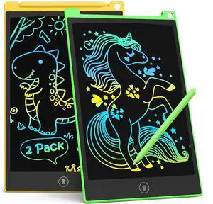 2 Pack LCD Writing Tablet, 8.5 Inch Colorful Doodle Board Drawing Tablet for Kids, Kids Travel Games Activity Learning Toys Birthday Gifts for 3 4 5 6 Year Old Boys and Girls Toddlers 2 Pack LCD Writing Tablet, 8.5 Inch Colorful Doodle Board Drawing Tablet for Kids, Kids Travel Games Activity Learning Toys Birthday Gifts for 3 4 5 6 Year Old Boys and Girls Toddlers