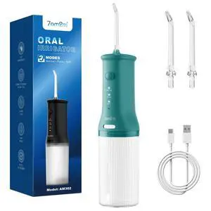 Cordless Water Flosser Oral Irrigator, IPX7 Waterproof, Peacock Green Cordless Water Flosser Oral Irrigator, IPX7 Waterproof, Peacock Green