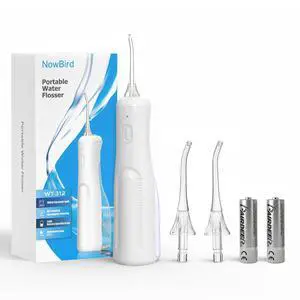 Water Dental Flosser Teeth Pick: Portable Oral Irrigator, 3 Modes Cordless Water flosser,Battery Operated, IPX5 Waterproof Flossing Machine for Teeth Cleaning for Travel Home - White Water Dental Flosser Teeth Pick: Portable Oral Irrigator, 3 Modes Cordless Water flosser,Battery Operated, IPX5 Waterproof Flossing Machine for Teeth Cleaning for Travel Home - White
