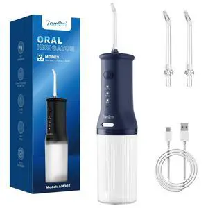 Cordless Water Flosser Oral Irrigator, IPX7 Waterproof, Navy Blue Cordless Water Flosser Oral Irrigator, IPX7 Waterproof, Navy Blue
