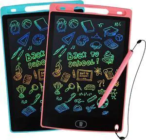 LCD Writing Tablet, 2 Packs Drawing Pads for Kids 3 4 5 6 Years Old 8.5 Inch Colorful Lines Doodle Scribble Boards Educational Toys for Boys Girls Road Trip EssentialsTravel Game Toys,Pink+Blue LCD Writing Tablet, 2 Packs Drawing Pads for Kids 3 4 5 6 Years Old 8.5 Inch Colorful Lines Doodle Scribble Boards Educational Toys for Boys Girls Road Trip EssentialsTravel Game Toys,Pink+Blue