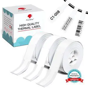D30 Label Maker Tape Cable Wire Label Tape, Black on White Sticker D30 Label Maker Tape Cable Wire Label Tape, Black on White Sticker