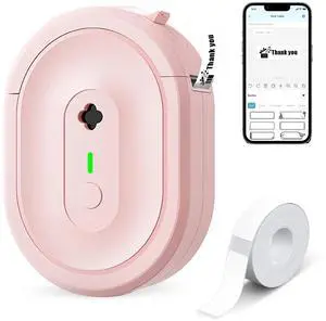 N12 Label Maker Machine with Waterproof Tape Mini Label Printer, Pink N12 Label Maker Machine with Waterproof Tape Mini Label Printer, Pink