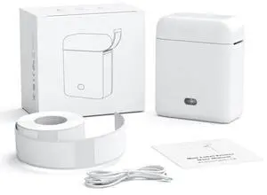 Label Maker Machine with Tape, Bluetooth Label Printer, Wireless Mini Label Makers with Multiple Templates for School Office Home, White Label Maker Machine with Tape, Bluetooth Label Printer, Wireless Mini Label Makers with Multiple Templates for School Office Home, White
