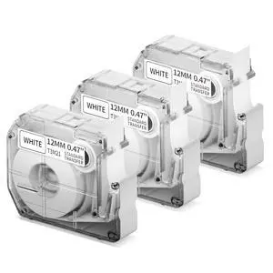 Label Maker Tape- M950 Laminated Labels, 12mm×,4m, Black on White Label Maker Tape- M950 Laminated Labels, 12mm×,4m, Black on White