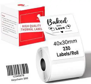 M110 Labels Multi-Purpose Self-Adhesive, Thermal Paper Compatible with Phomemo M220 M221 M150 M250 M260 M108 M100 Label Printer, Black on White, 1.57"x1.18"(40x30mm), 230 Label/Roll M110 Labels Multi-Purpose Self-Adhesive, Thermal Paper Compatible with Phomemo M220 M221 M150 M250 M260 M108 M100 Label Printer, Black on White, 1.57"x1.18"(40x30mm), 230 Label/Roll