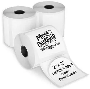 420PCS 2 Inch Circle Thermal Sticker Paper for Label Printer, White 420PCS 2 Inch Circle Thermal Sticker Paper for Label Printer, White