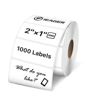 2x1 Inch Thermal Labels, White Rectangle Thermal Printer Stickers 2x1 Inch Thermal Labels, White Rectangle Thermal Printer Stickers