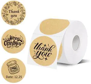 Thermal Labels,2 Inch Kraft Paper Color Round Thermal Printer Stickers,Self-Adhesive Round Direct Thermal Labels,Thermal Stickers for DIY Logo Design,Name Tag (500/Roll Thermal Labels,2 Inch Kraft Paper Color Round Thermal Printer Stickers,Self-Adhesive Round Direct Thermal Labels,Thermal Stickers for DIY Logo Design,Name Tag (500/Roll