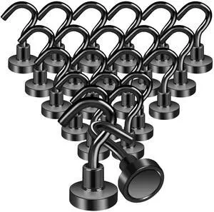 22 Pack Black Magnetic Hook Heavy Duty , 25lbs Magnetic Hooks for Hanging ,Strong Neodymium Magnet With Hooks for Cruise Cabin,Rare Earth Magnets Hook for Grill Camping Kitchen Fridge Garage Wall 22 Pack Black Magnetic Hook Heavy Duty , 25lbs Magnetic Hooks for Hanging ,Strong Neodymium Magnet With Hooks for Cruise Cabin,Rare Earth Magnets Hook for Grill Camping Kitchen Fridge Garage Wall