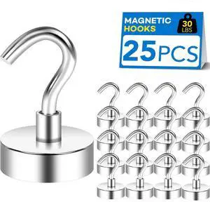 Magnetic Hooks for Cruise Cabins, 30LBS, 25Pack Magnetic Hooks for Cruise Cabins, 30LBS, 25Pack