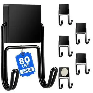 Magnetic Hooks 80LBS, 6 Pcs Cruise Essential Heavy Duty Black Hook Magnetic Hooks 80LBS, 6 Pcs Cruise Essential Heavy Duty Black Hook