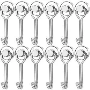 Swivel Magnetic Hooks, 30LBS, Pack of 12 Swivel Magnetic Hooks, 30LBS, Pack of 12