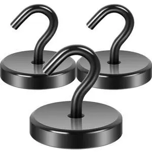 Magnetic Hooks Steel Tube Design for Cruise,170lb+ Black,3 Pack Magnetic Hooks Steel Tube Design for Cruise,170lb+ Black,3 Pack