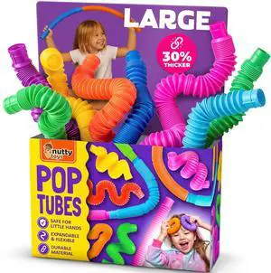 Pop Tubes - Large 8-Pack Sensory Toys - Creative STEM Learning for Kids & Toddlers - Connect & Pop! Top ADHD Autism Fidget 2026, Best Boy & Girl Christmas Stocking Stuffers Gifts Idea Pop Tubes - Large 8-Pack Sensory Toys - Creative STEM Learning for Kids & Toddlers - Connect & Pop! Top ADHD Autism Fidget 2026, Best Boy & Girl Christmas Stocking Stuffers Gifts Idea